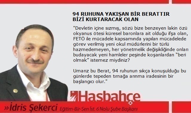 94 RUHUNA YAKIŞAN BİR BERATTIR BİZİ KURTARACAK OLAN