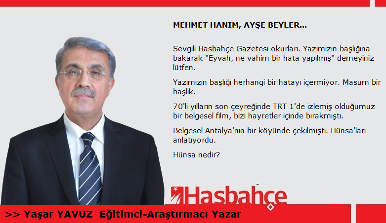 MEHMET HANIM, AYŞE BEYLER…