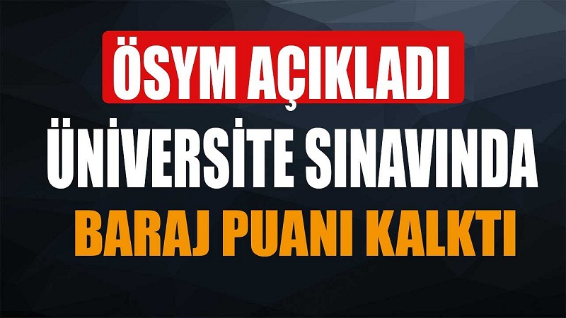 YKS’de (TYT-AYT) Baraj Puanı Kaldırıldı!