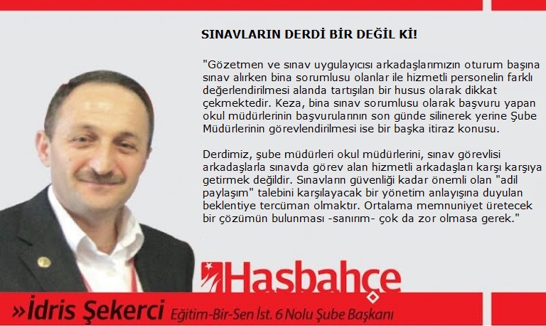 SINAVLARIN DERDİ BİR DEĞİL Kİ!