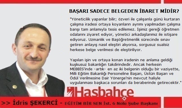 BAŞARI SADECE BELGEDEN İBARET MİDİR?