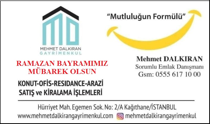 İş Adamı ve Siyasetçi Mehmet DALKIRAN’dan Ramazan Bayramı Mesajı