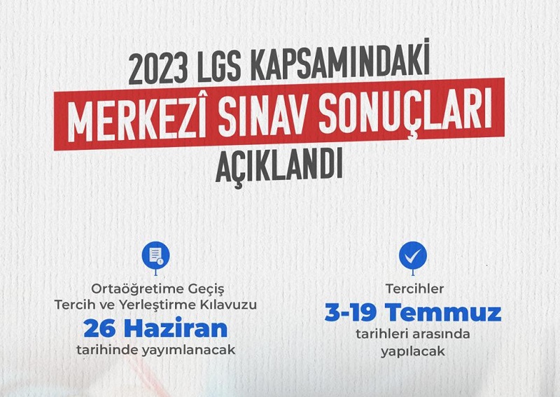 LGS SINAV SONUÇLARI AÇIKLANDI