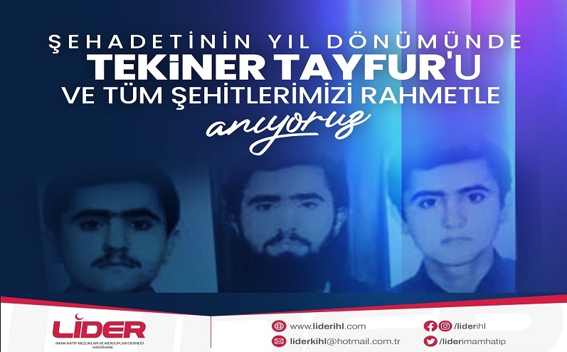 Şehadetinin 36.Yılında Tekiner TAYFUR ve Tüm Şehitlerimiz Rahmetle Anıldı
