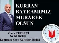 Kağıthane Spor Kulüpleri Birliği Genel Başkanı Ömer Tüfekçi’den Kurban Bayramı Mesajı
