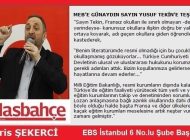 MEB’E GÜNAYDIN – SAYIN YUSUF TEKİN’E TEŞEKKÜR