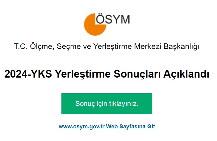 2024-YKS Yerleştirme Sonuçları Açıklandı