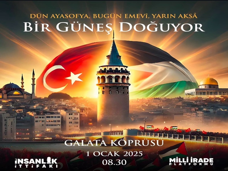 ŞEKERCİ: FİLİSTİNLİ KARDEŞLERİMİZ İÇİN DÜNYAYA HAYKIR – 1 OCAK’TA GALATA’YA GEL
