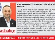 AİLE YILINDA ÖĞRETMENLERİN AİLE BİRLİĞİ SORUNU