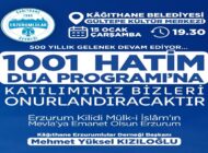 Kağıthane Erzurumlular Derneğinden 1001 Hatim Programına Davet