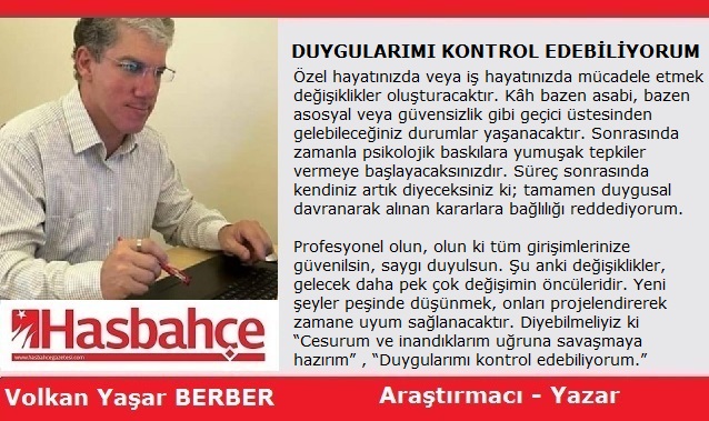 DUYGULARIMI KONTROL EDEBİLİYORUM