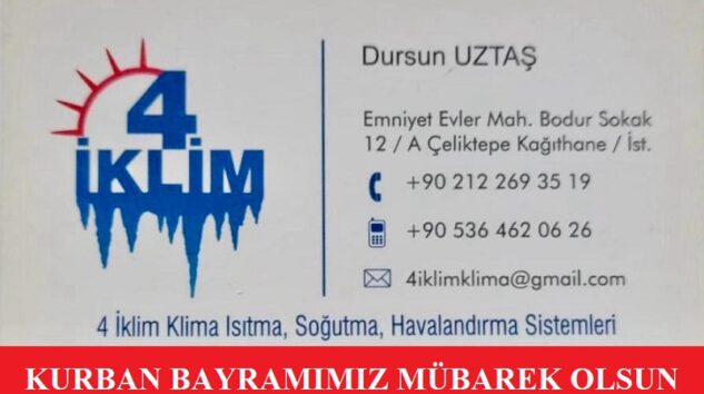 4 İklim Klima’dan Kurban Bayramı Mesajı
