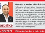 Yöneticiler arasındaki adaletsizlik giderilsin