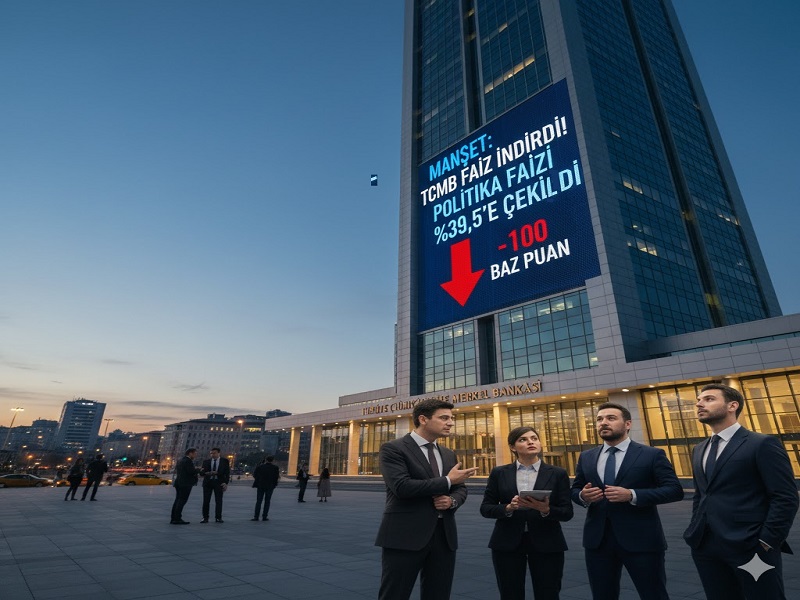 Merkez Bankası’ndan 100 Baz Puanlık İndirim: Politika Faizi %39,5’e Çekildi
