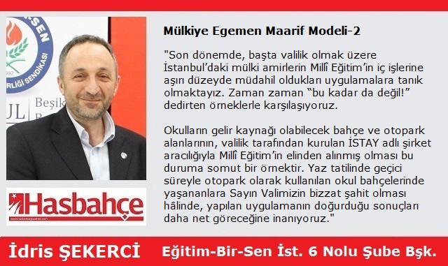 Mülkiye Egemen Maarif Modeli-2