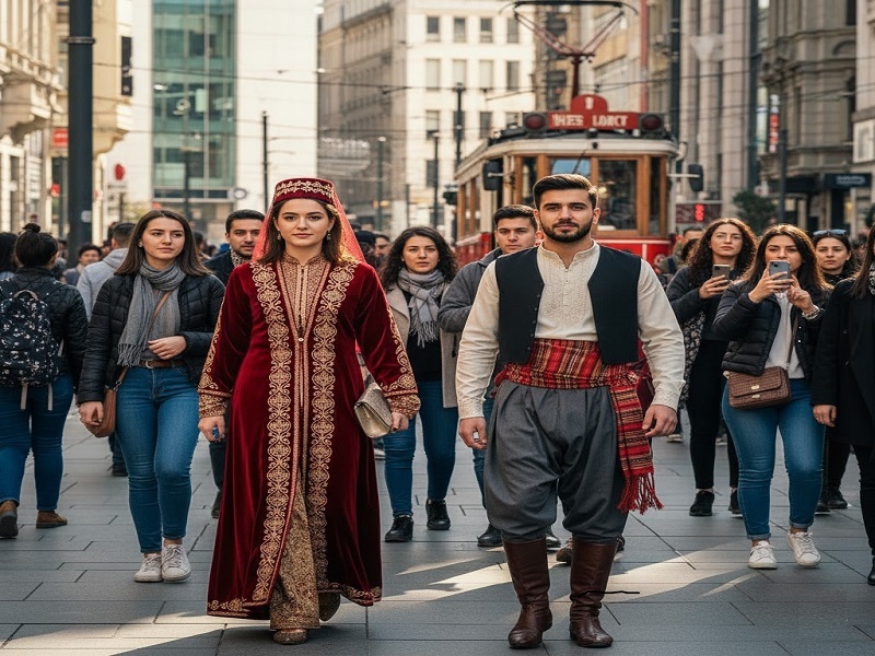 SOKAKLAR KÜLTÜR DEFİLESİNE DÖNÜŞTÜ: TÜRK DÜNYASI MİLLİ KIYAFET AKIMI SOKAKLARA İNDİ!