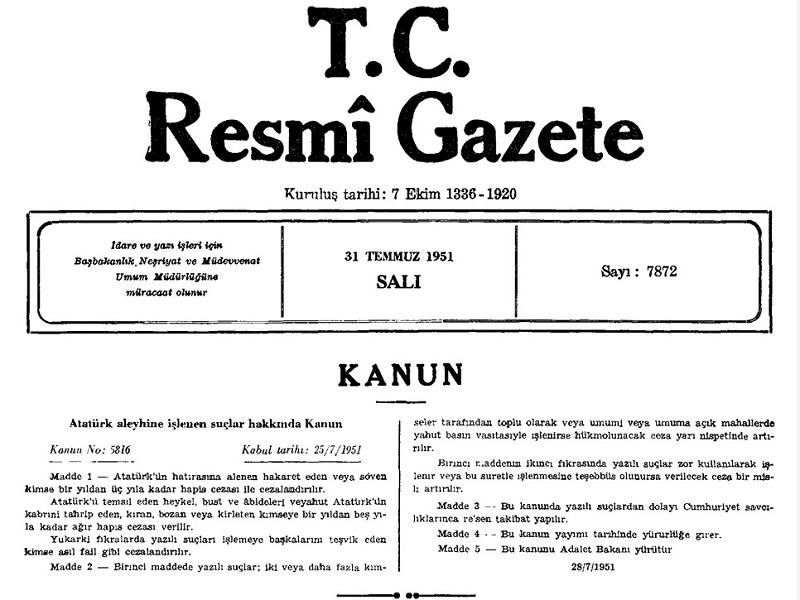 5816 Sayılı Kanun Kaldırılsın! Mağduriyetler Artarken, Hukukçular “İstisnai” Durumu Sorguluyor