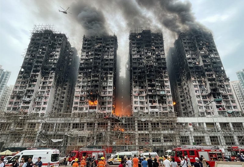 Hong Kong’da Korkunç Yangın: Ölü Sayısı 75’e Yükseldi, Yüzlerce Kişi Kayıp