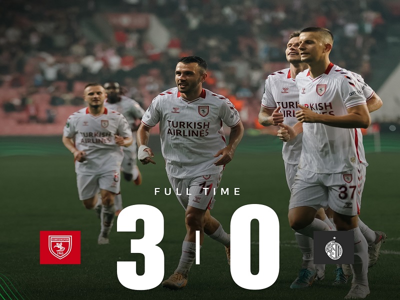 Kırmızı-Beyazlı Fırtına Dinmiyor: Samsunspor’dan UEFA Konferans Ligi’nde 3’te 3!