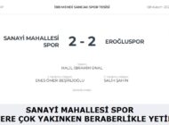 Sanayi Mahallesi Spor, Zafere Çok Yakınken Beraberlikle Yetindi!