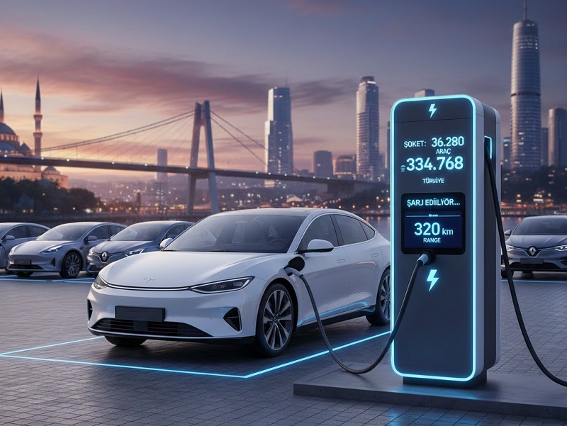 Türkiye’de Elektrikli Araç Devrimi Hız Kesmiyor: Sayı 334 Bini, Şarj Soketi 36 Bini Geçti!