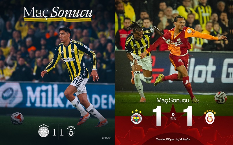 Dev Derbide Puanlar Paylaşıldı: Fenerbahçe 1 – 1 Galatasaray