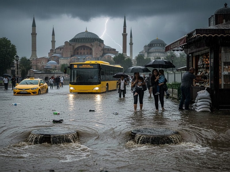 İstanbul’da Sağanak Yağış Kabusu: Vatandaşlar Zor Anlar Yaşadı