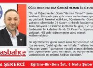 ÖĞRETMEN HATIRA ÖZNESİ OLMAK İSTİYOR MU?