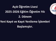 Açık Öğretim Lisesi’nde Yeni Dönem Kayıtları Başladı