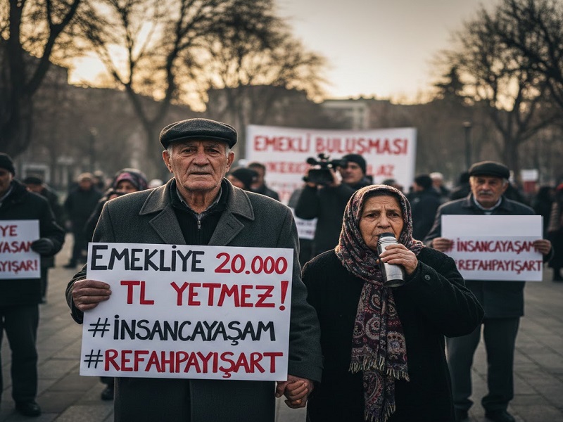 EMEKLİYE 20 BİN TL YETMEZ, REFAH PAYI ŞART!