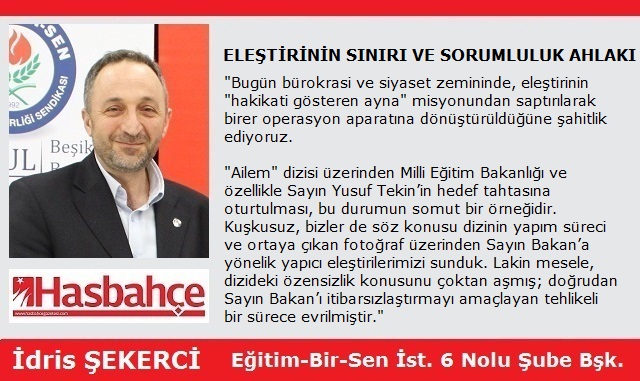 ELEŞTİRİNİN SINIRI VE SORUMLULUK AHLAKI