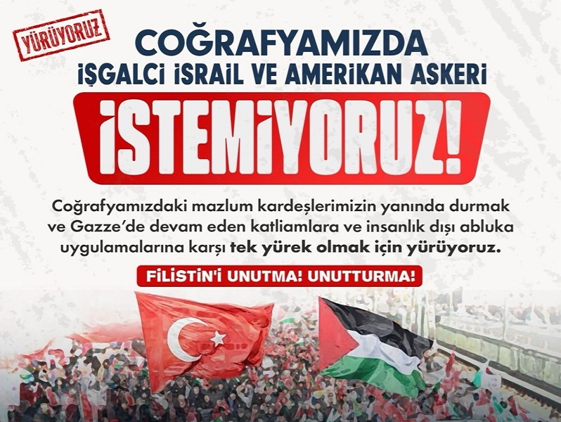 İstanbul’da Dev Yürüyüş: “Coğrafyamızda İşgalci Güçleri İstemiyoruz”