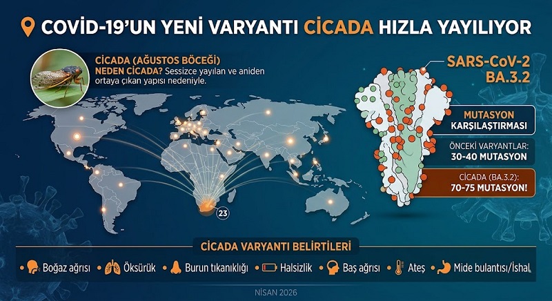 COVID-19’un Yeni Varyantı “Cicada” Dünyayı Alarm Durumuna Geçirdi