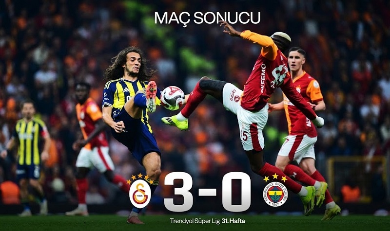 Galatasaray Şampiyonluk Kapısını Araladı: Derbide Fenerbahçe Fark Yedi