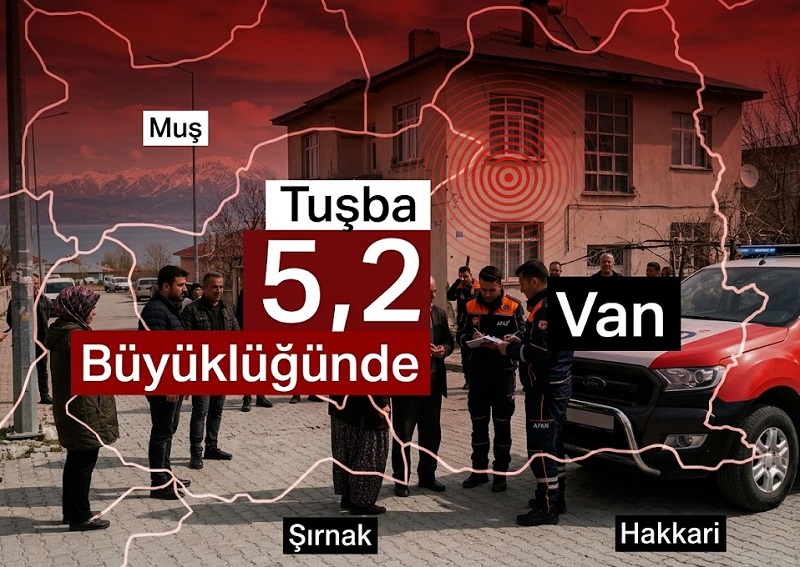Van’da Korkutan Sarsıntı: Tuşba Merkezli 5.2 Büyüklüğünde Deprem