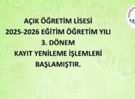 AÖL ve Açık Öğretim İmam Hatip Lisesi 3. Dönem Kayıtları Başladı