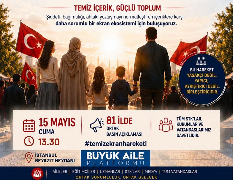 Çocuklarımızı Ekranın Karanlık Yüzünden Korumak İçin Beyazıt’ta Buluşuyoruz