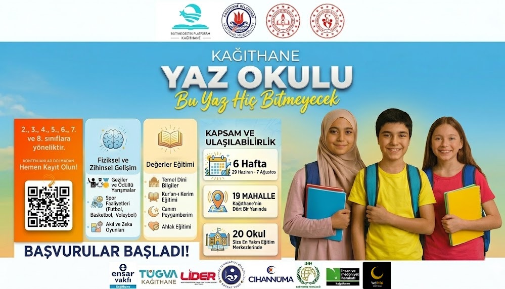 Kağıthane’de “Bu Yaz Hiç Bitmeyecek”: Yaz Okulu Başvuruları Başladı
