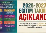 2026-2027 EĞİTİM ÖĞRETİM YILI TAKVİMİ AÇIKLANDI