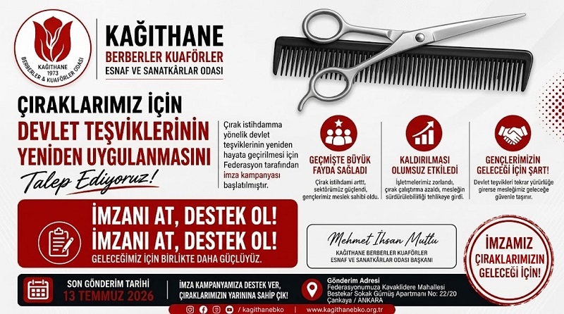 Berber ve Kuaför Esnafından “Çırak İstihdamı” İçin İmza Kampanyası