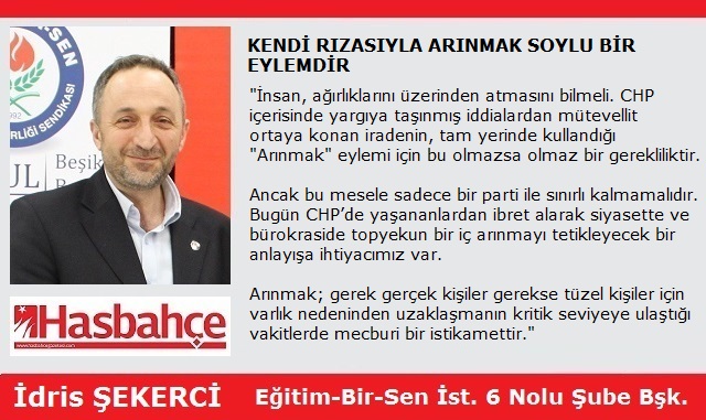 KENDİ RIZASIYLA ARINMAK SOYLU BİR EYLEMDİR