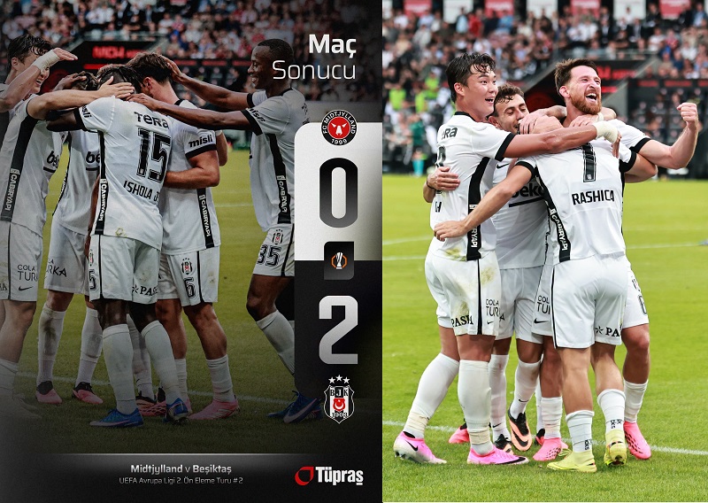 Beşiktaş Avrupa’da Turladı: Midtjylland Engelini İki Golle Geçti