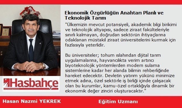 Ekonomik Özgürlüğün Anahtarı: Planlı ve Teknolojik Tarım
