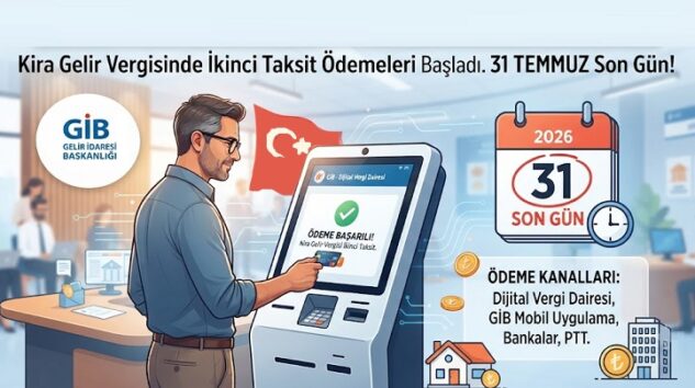 KİRA GELİR VERGİSİNDE İKİNCİ TAKSİT İÇİN GERİ SAYIM BAŞLADI: SON GÜN 31 TEMMUZ!