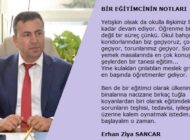 BİR EĞİTİMCİNİN NOTLARI