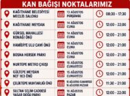 “1 Kan 3 Can, 1 Kan 3 Fidan”: Kağıthane’de Kan Bağışı Noktaları Belli Oldu