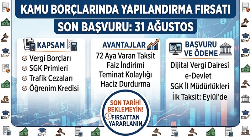 Kamu Borçlarında Yapılandırma İçin Geri Sayım Başladı: Son Başvuru 31 Ağustos