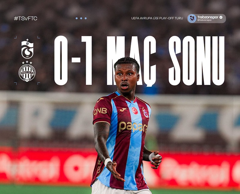 Trabzonspor Avrupa’da yara aldı: Tur maçı Macaristan’a kaldı!