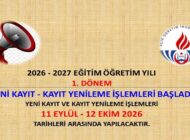 Açık Öğretim Okullarında 2026-2027 Eğitim Öğretim Yılı 1. Dönem Kayıtları Başladı  