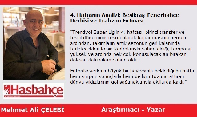 4. Haftanın Analizi: Beşiktaş-Fenerbahçe Derbisi ve Trabzon Fırtınası